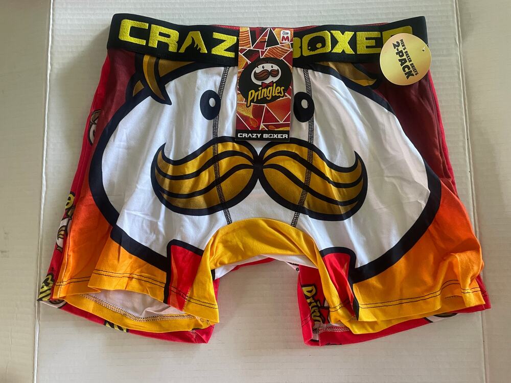 2 Pair Pringles Chips Men’s Boxer Brief Lounge Wear Underwear Size M NWT